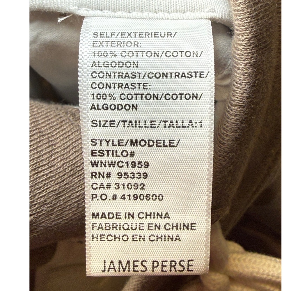 Standard James‎ Perse Camo Joggers Brown Gray Cotton Drawstring Pants Size 1 (S) - Picture 10 of 11